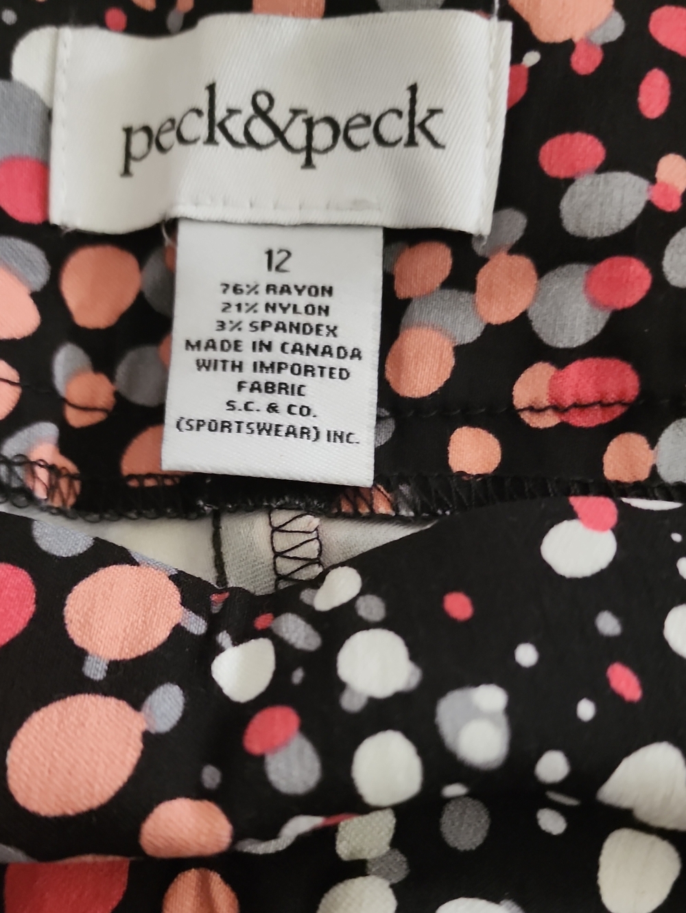 Peck & Peck Multicolor Patterned Leggings - Picture 5 of 5